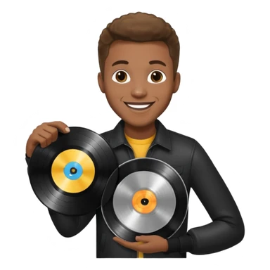 Vinyl Record Collector black man sticker