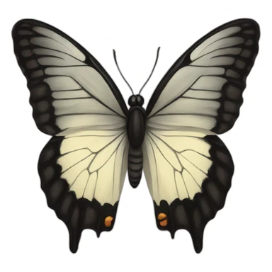 the most beautiful all black butterfly sticker