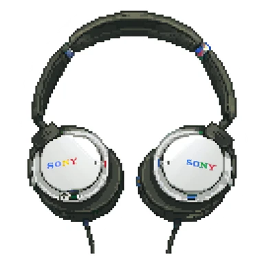 полноразмерные наушники Sony белые, no background sticker