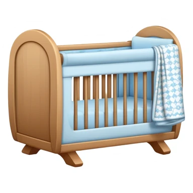 Cute light blue crib sticker
