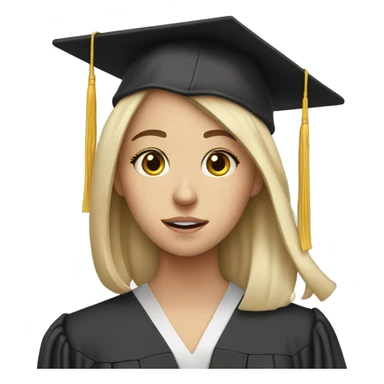 Graduated white girl crying sticker