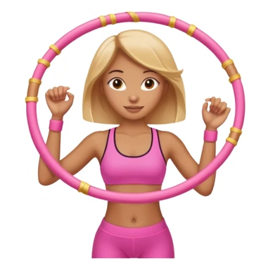 hula hoop workout pink sticker
