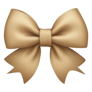Beige bow sticker