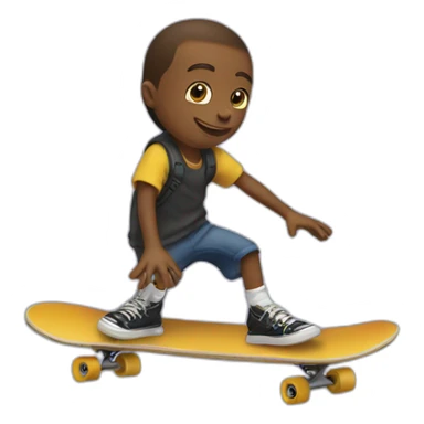 roi qui fait du skateboard sticker