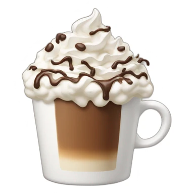 coffee with whipped cream and chocolate shavings sticker