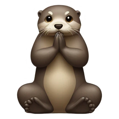 Otter kneeling to pray sticker