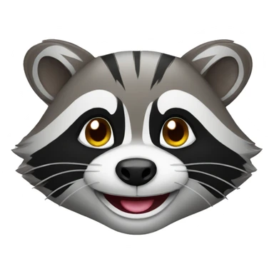 racoon smiling sticker