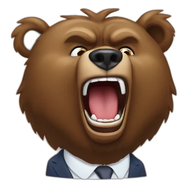 Bear yelling at putin sticker