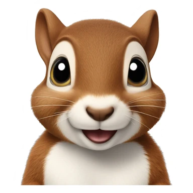a squirrel with very puffy cheeks sticker