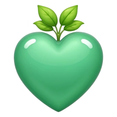 Un corazón de color verde en una tonalidad claridad con un poquito de brillitos sticker