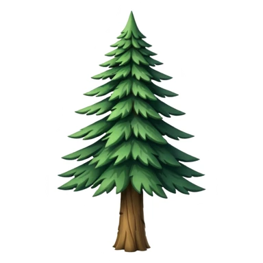 A tall pine tree with layered, pointed branches.






























































 sticker