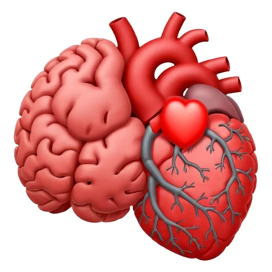 Brain and heart sticker