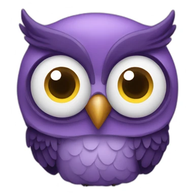 Purple owl sticker