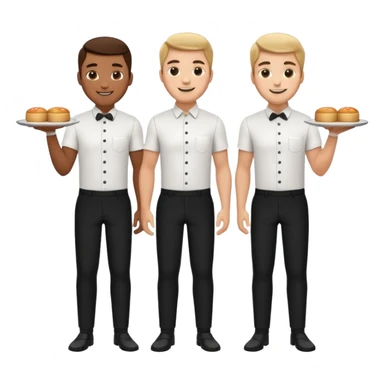3 waiters full body sticker