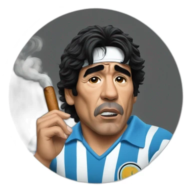 Maradona-with-a-cigar sticker