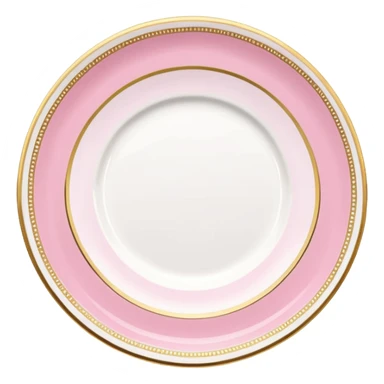 A luxurious plate with pink accents and elegant details,  sticker
