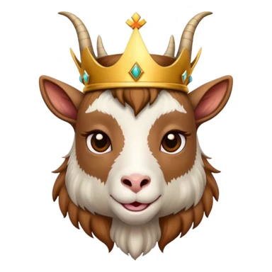 Goat with a crown sticker