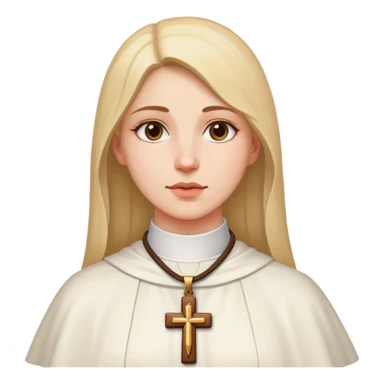 woman catholic neck cross sticker
