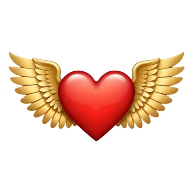 wings with a heart in the middle  sticker