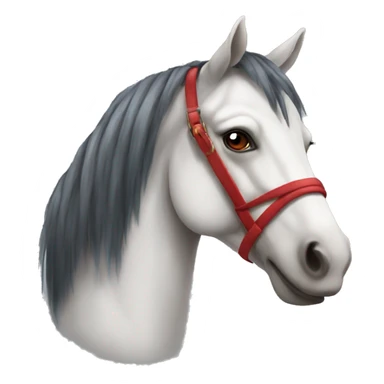 horse with big luscious red lips sticker