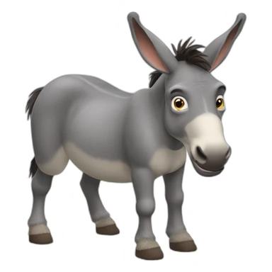 Donkey from shrek nibbling on his feet sticker
