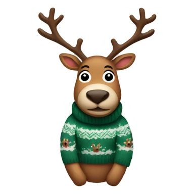 Reindeer in a sweater  sticker