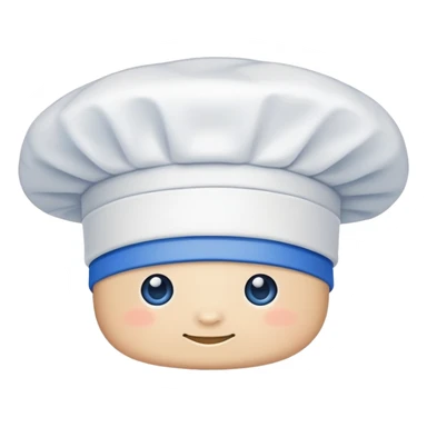 chef's hat with a blue line sticker