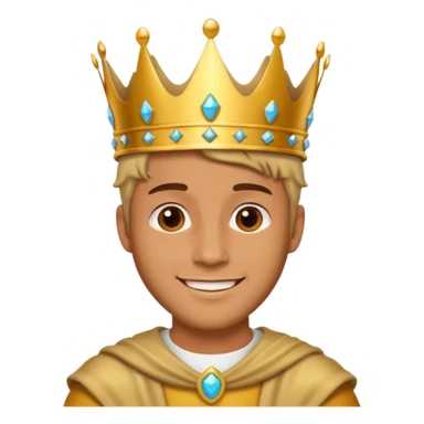 Un hombre persona enamorado y con una corana sticker