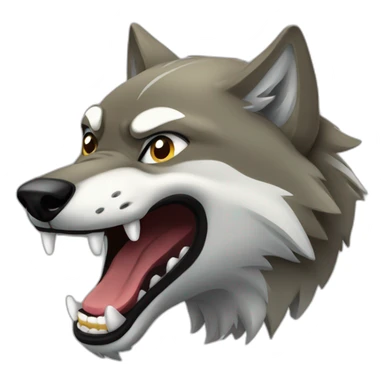 female wolf growling sticker