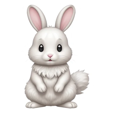 Cute rabbit full body with legs and all sticker