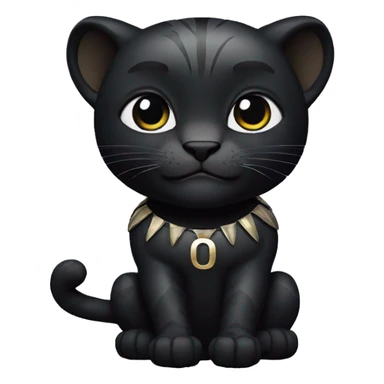 A black panther holding the number 0 in its paws sticker