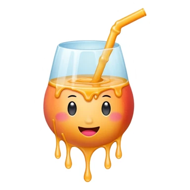 gaping hole leaking peach sticker