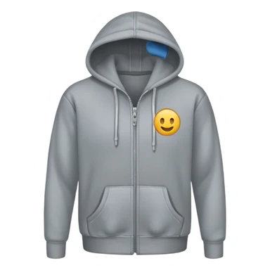 hoodie with a zip sticker