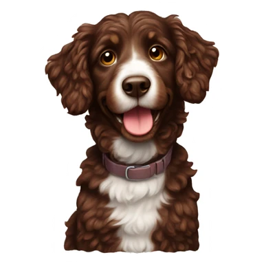 Chocolate Aussie doodle sticker