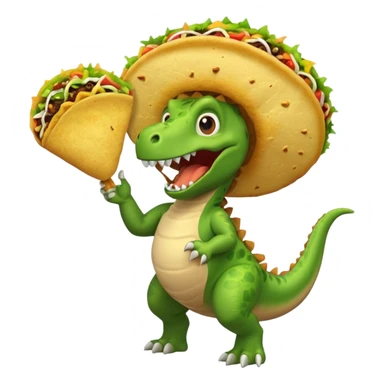 Dinosaur farting out a explosion with a taco in hand  sticker