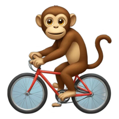 monkey riding a bicycle sticker