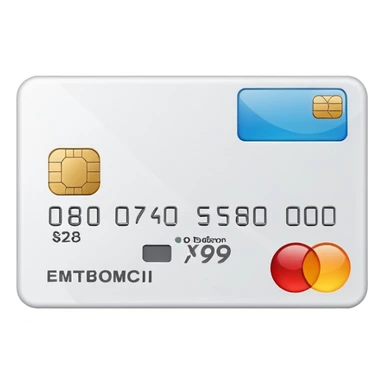 white debit card sticker