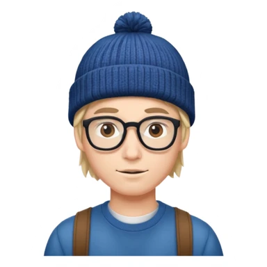 Nerd with beanie sticker