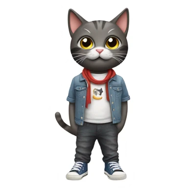  Cat wear Converse ￼  sticker