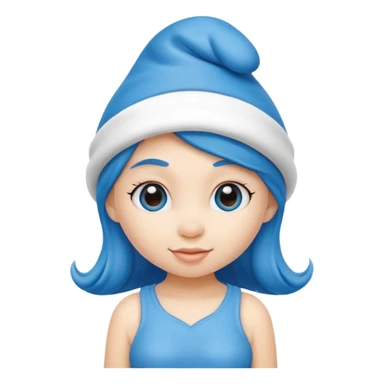 girl smurf  sticker