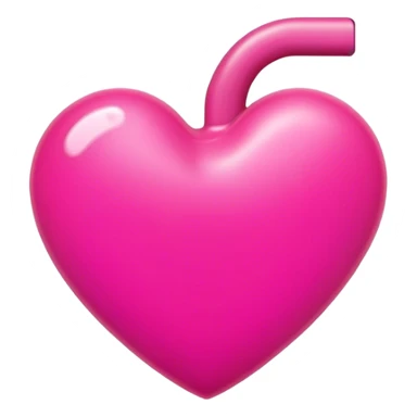 Hot pink plastic heart sticker