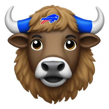 Buffalo wearing Buffalo Bills attire sticker