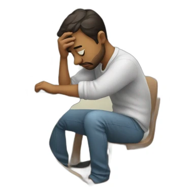 working from home sad sticker