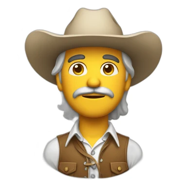 shrugging white cowboy sticker