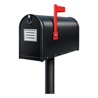 black unified mailbox on black post sticker