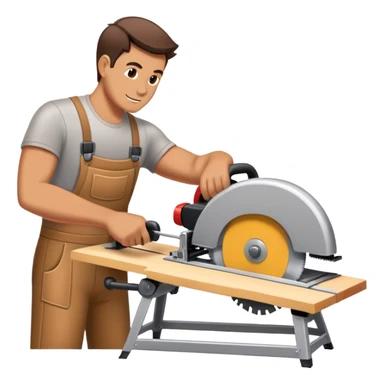 man using a tracksaw sticker