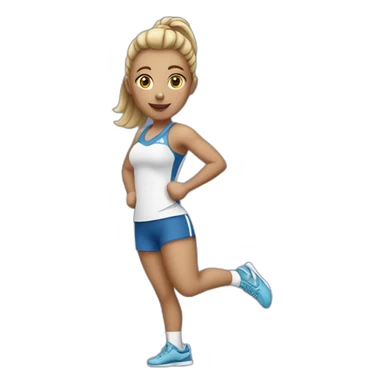 Sport girl sticker