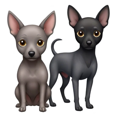 2 xoloitzcuintle dogs sticker