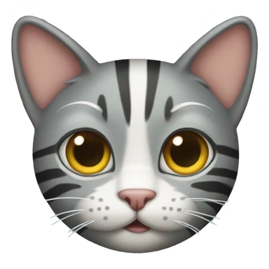 Gray striped cat sticker