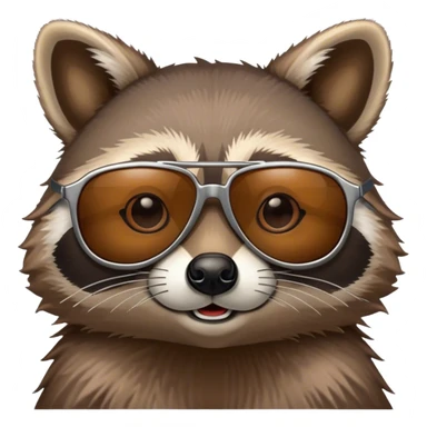 Racoon with sunglasses  sticker